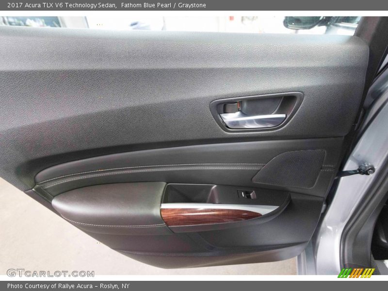 Fathom Blue Pearl / Graystone 2017 Acura TLX V6 Technology Sedan