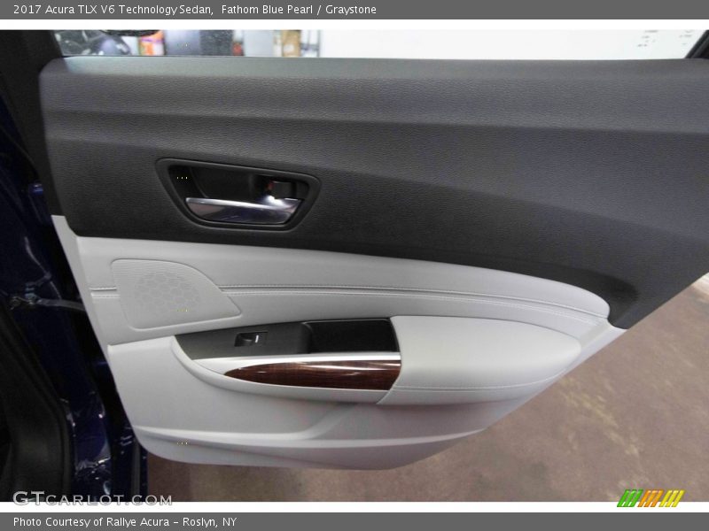 Fathom Blue Pearl / Graystone 2017 Acura TLX V6 Technology Sedan