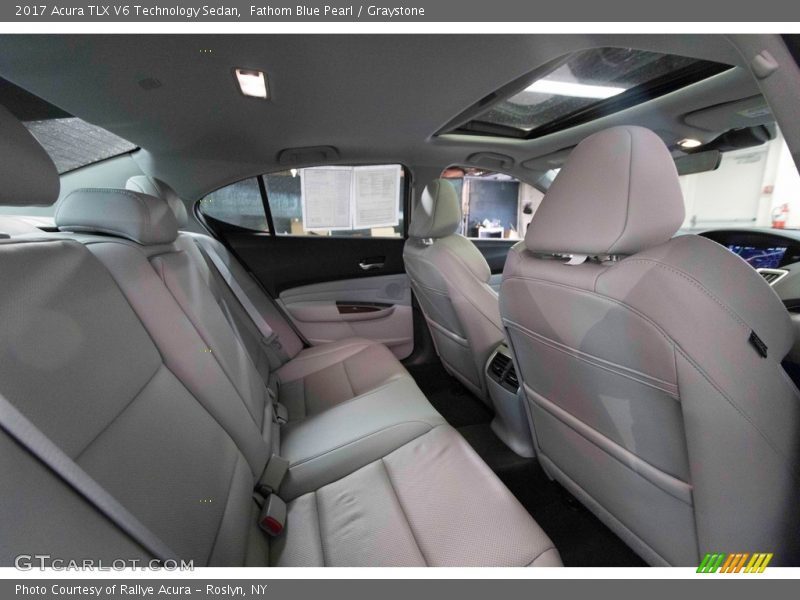 Fathom Blue Pearl / Graystone 2017 Acura TLX V6 Technology Sedan