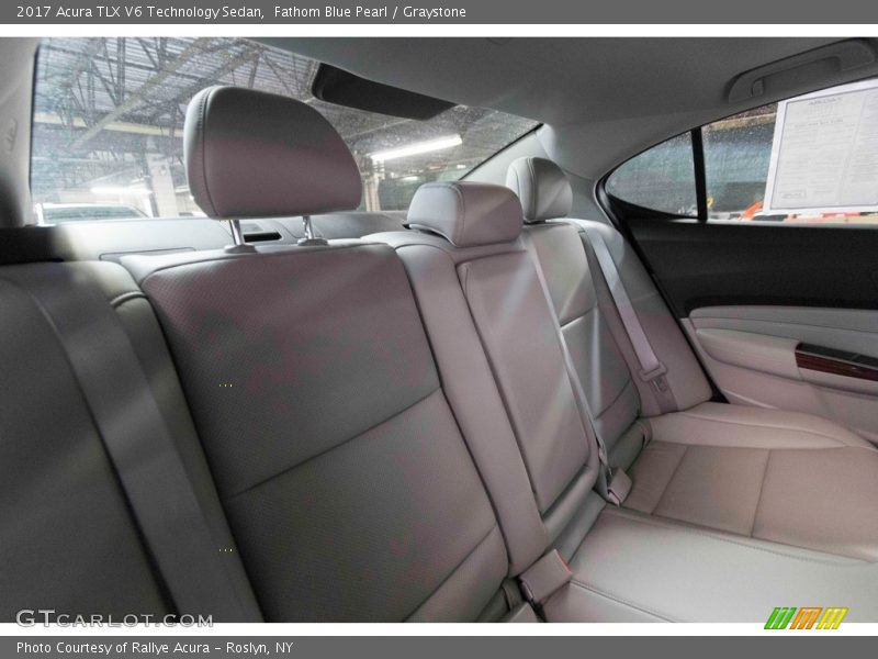 Fathom Blue Pearl / Graystone 2017 Acura TLX V6 Technology Sedan