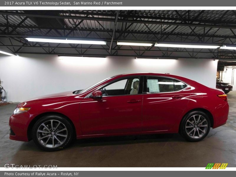 San Marino Red / Parchment 2017 Acura TLX V6 Technology Sedan