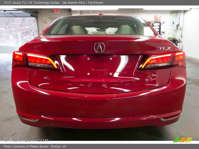 San Marino Red / Parchment 2017 Acura TLX V6 Technology Sedan