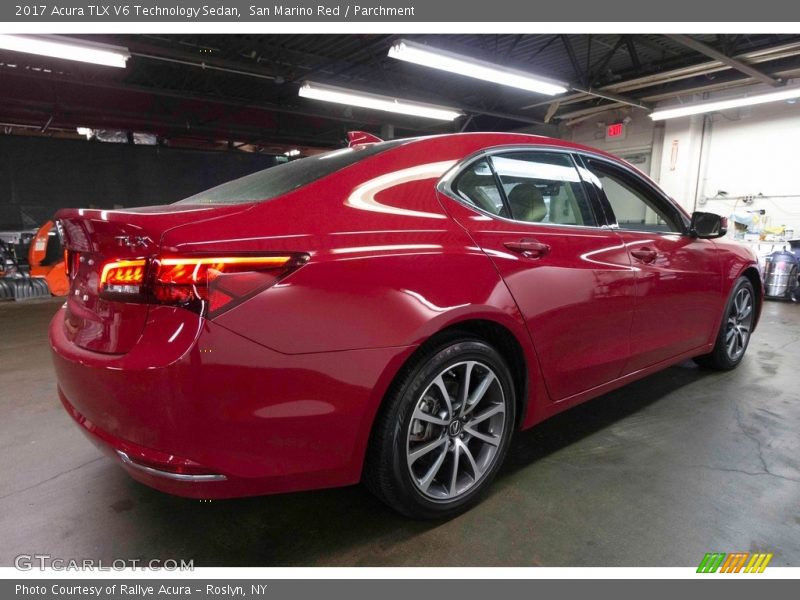 San Marino Red / Parchment 2017 Acura TLX V6 Technology Sedan