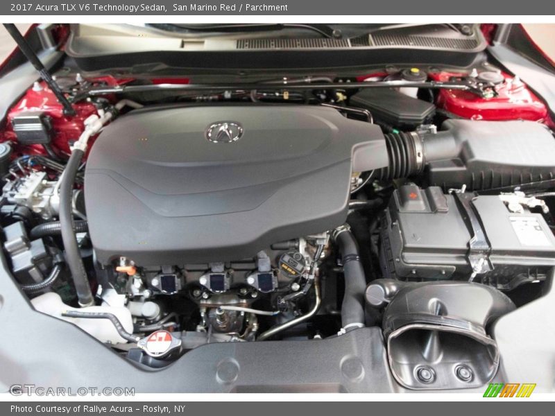 San Marino Red / Parchment 2017 Acura TLX V6 Technology Sedan