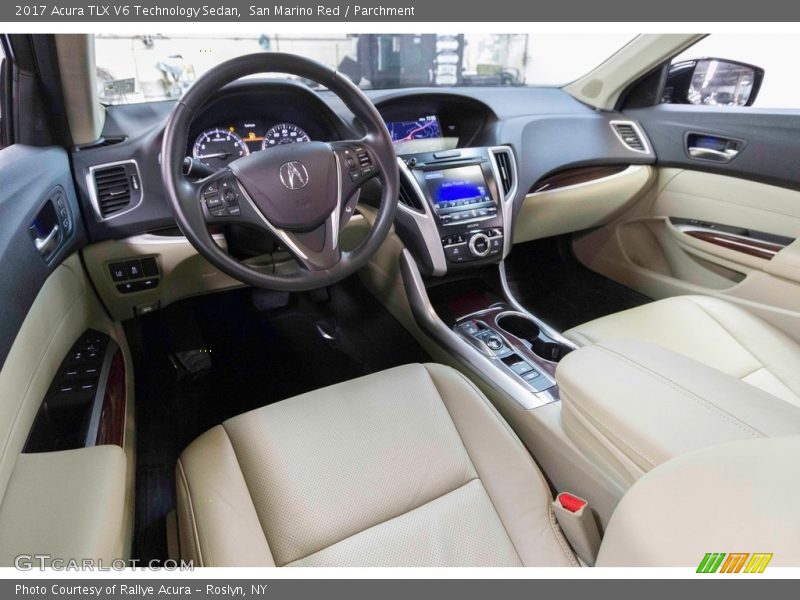 San Marino Red / Parchment 2017 Acura TLX V6 Technology Sedan