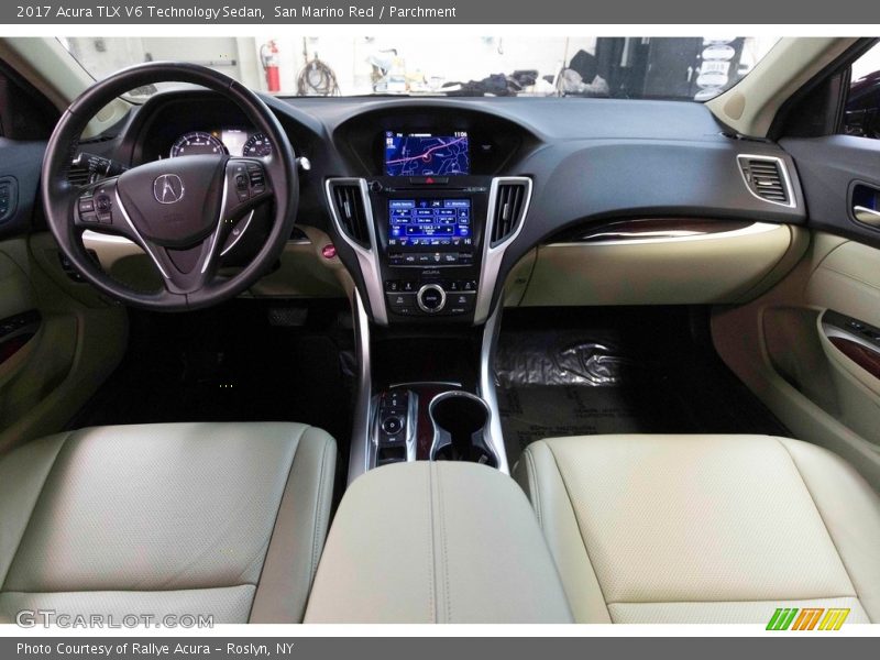 San Marino Red / Parchment 2017 Acura TLX V6 Technology Sedan
