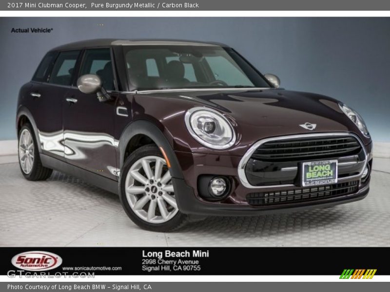 Pure Burgundy Metallic / Carbon Black 2017 Mini Clubman Cooper