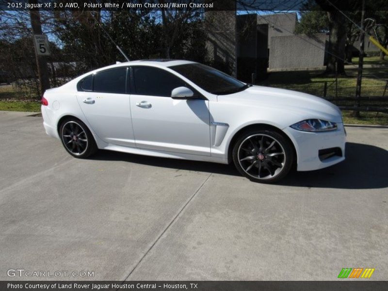 Polaris White / Warm Charcoal/Warm Charcoal 2015 Jaguar XF 3.0 AWD