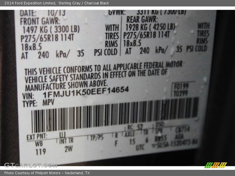 Sterling Gray / Charcoal Black 2014 Ford Expedition Limited