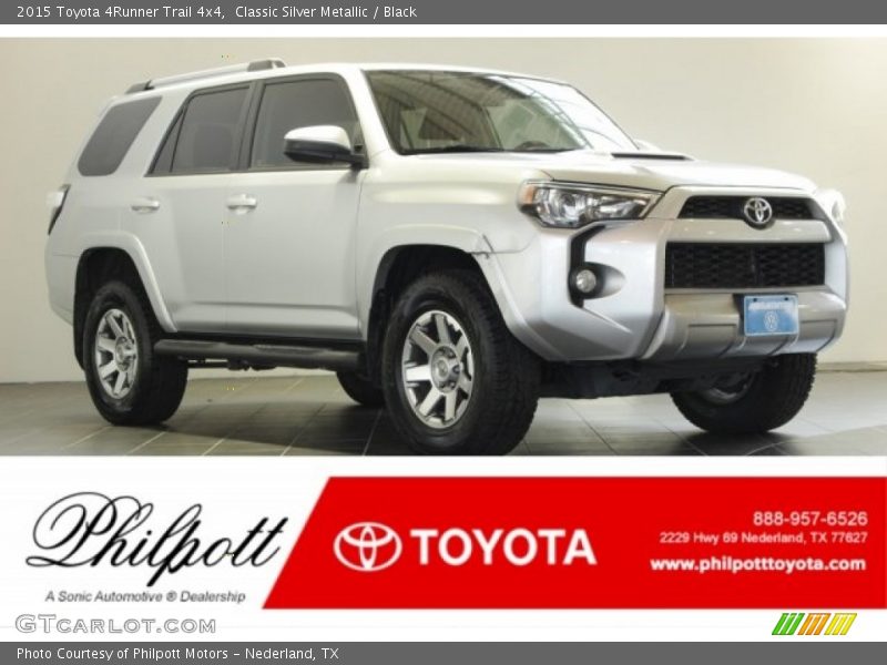 Classic Silver Metallic / Black 2015 Toyota 4Runner Trail 4x4