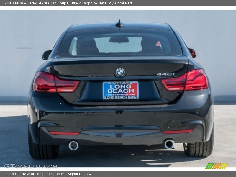 Black Sapphire Metallic / Coral Red 2018 BMW 4 Series 440i Gran Coupe