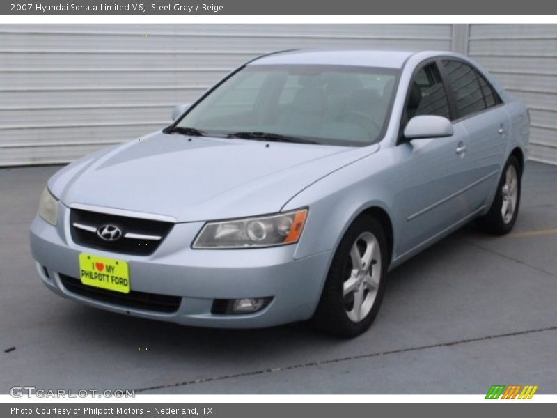 Steel Gray / Beige 2007 Hyundai Sonata Limited V6