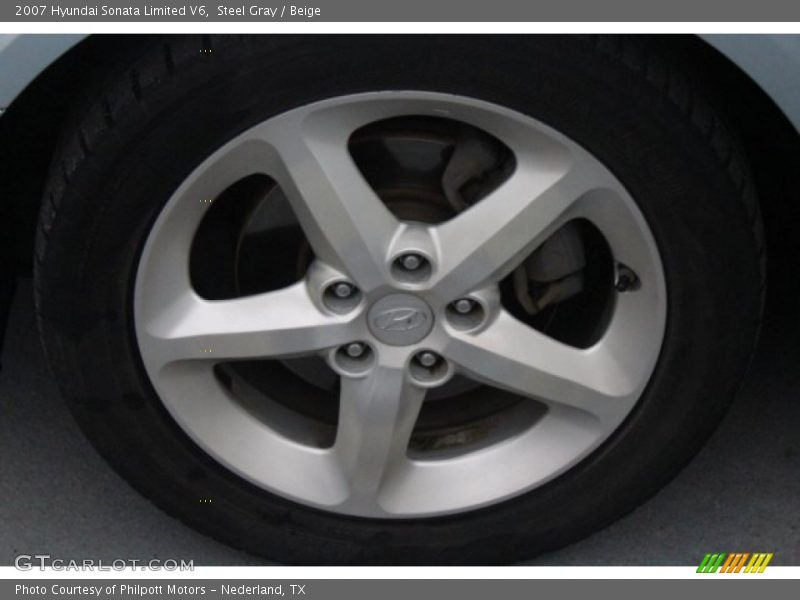 Steel Gray / Beige 2007 Hyundai Sonata Limited V6
