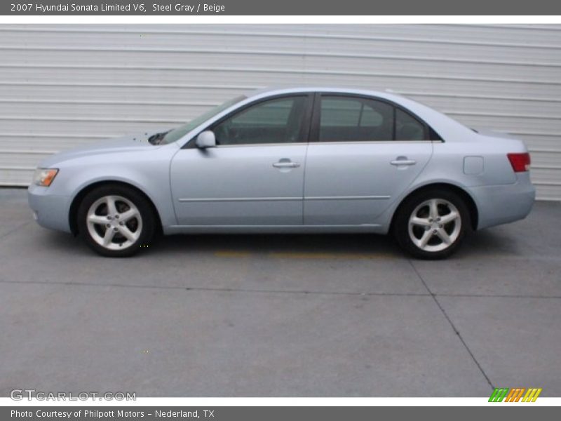 Steel Gray / Beige 2007 Hyundai Sonata Limited V6