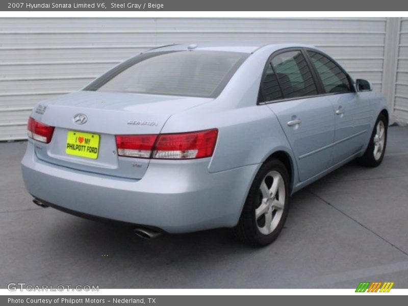 Steel Gray / Beige 2007 Hyundai Sonata Limited V6