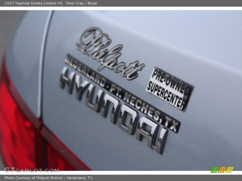 Steel Gray / Beige 2007 Hyundai Sonata Limited V6