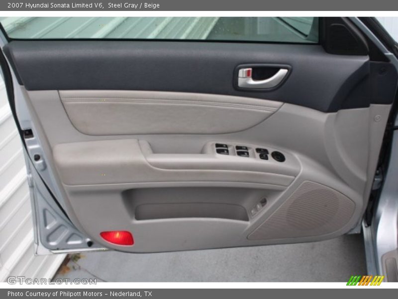 Steel Gray / Beige 2007 Hyundai Sonata Limited V6
