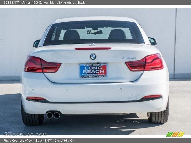 Alpine White / Black 2018 BMW 4 Series 430i Convertible