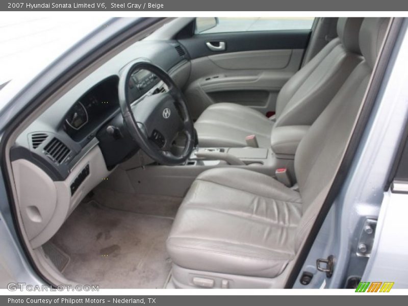 Steel Gray / Beige 2007 Hyundai Sonata Limited V6