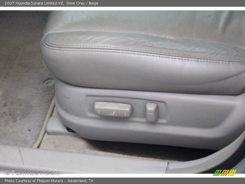 Steel Gray / Beige 2007 Hyundai Sonata Limited V6