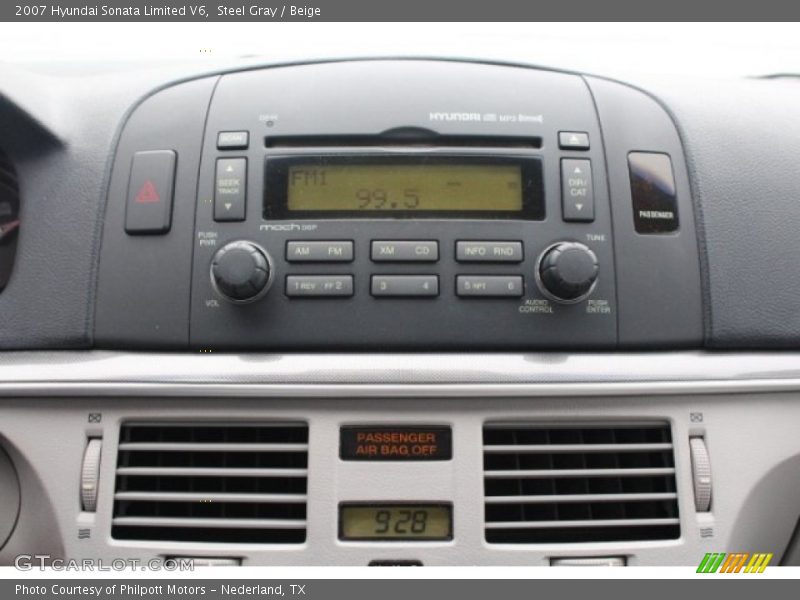 Steel Gray / Beige 2007 Hyundai Sonata Limited V6