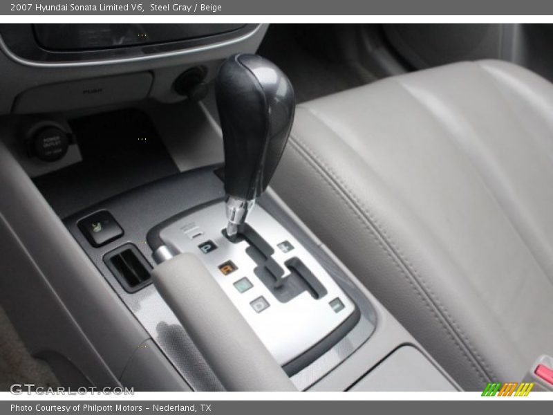 Steel Gray / Beige 2007 Hyundai Sonata Limited V6