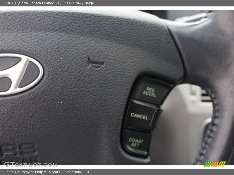 Steel Gray / Beige 2007 Hyundai Sonata Limited V6