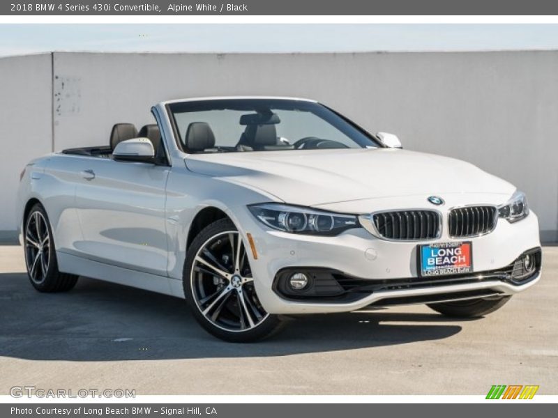 Alpine White / Black 2018 BMW 4 Series 430i Convertible