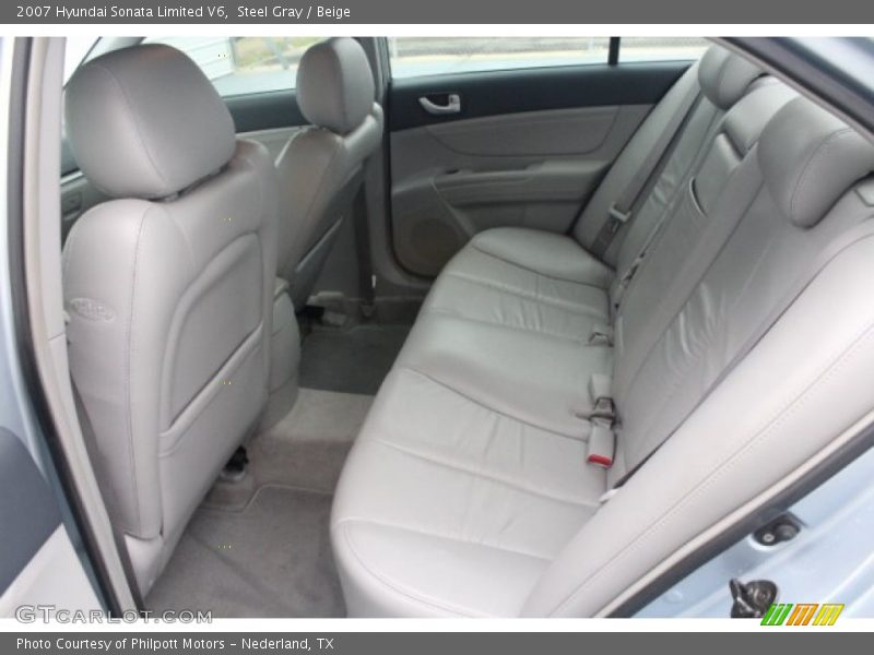 Steel Gray / Beige 2007 Hyundai Sonata Limited V6