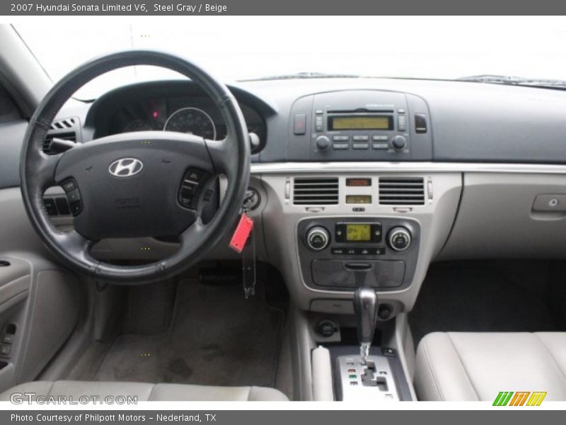 Steel Gray / Beige 2007 Hyundai Sonata Limited V6