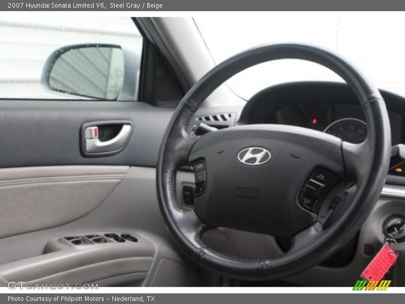 Steel Gray / Beige 2007 Hyundai Sonata Limited V6