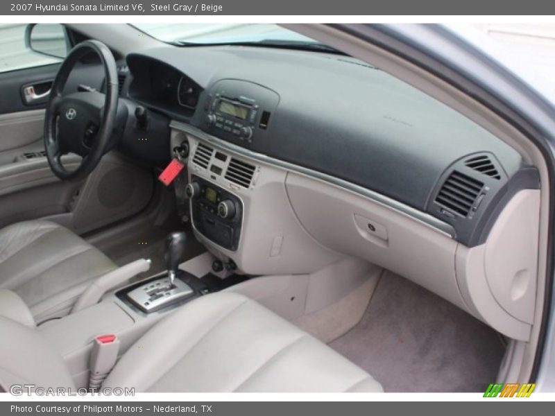Steel Gray / Beige 2007 Hyundai Sonata Limited V6
