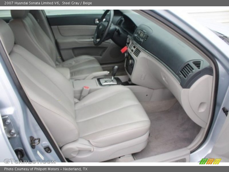 Steel Gray / Beige 2007 Hyundai Sonata Limited V6