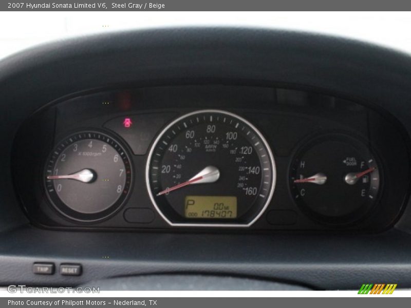 Steel Gray / Beige 2007 Hyundai Sonata Limited V6