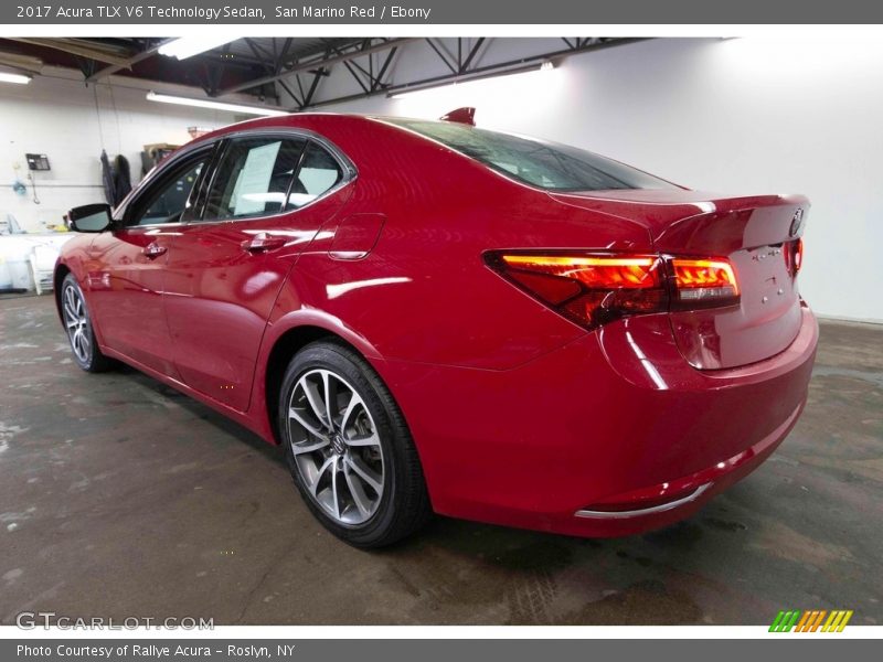 San Marino Red / Ebony 2017 Acura TLX V6 Technology Sedan
