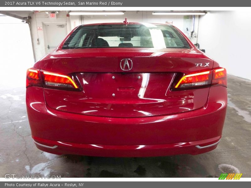 San Marino Red / Ebony 2017 Acura TLX V6 Technology Sedan