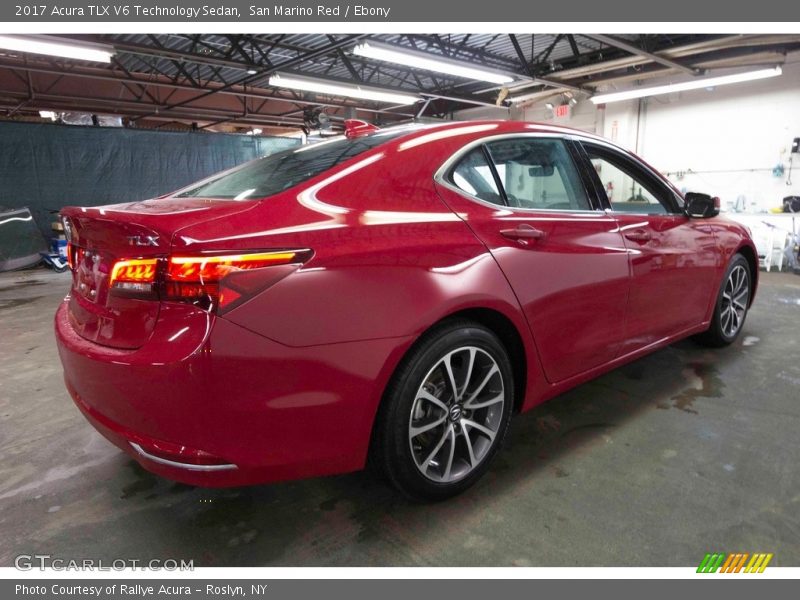 San Marino Red / Ebony 2017 Acura TLX V6 Technology Sedan