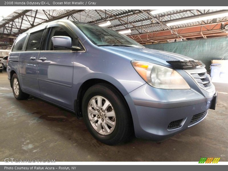 Ocean Mist Metallic / Gray 2008 Honda Odyssey EX-L