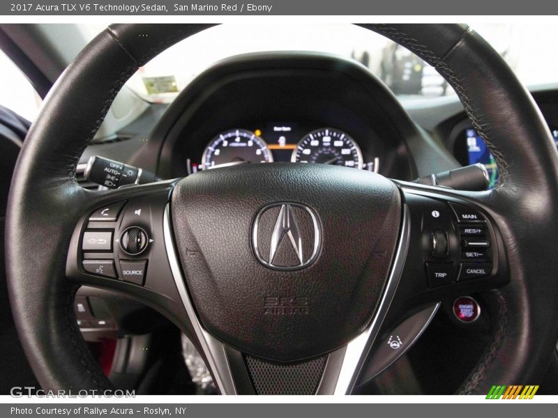San Marino Red / Ebony 2017 Acura TLX V6 Technology Sedan