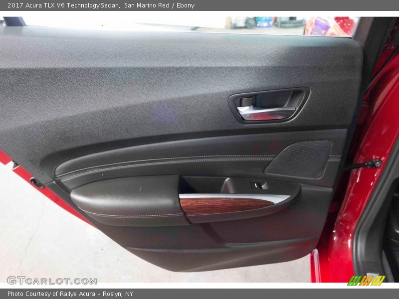 San Marino Red / Ebony 2017 Acura TLX V6 Technology Sedan