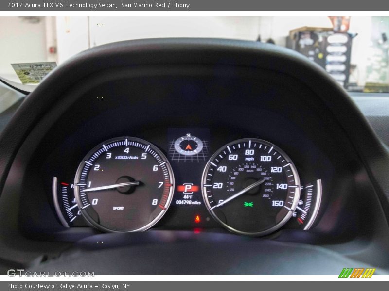 San Marino Red / Ebony 2017 Acura TLX V6 Technology Sedan
