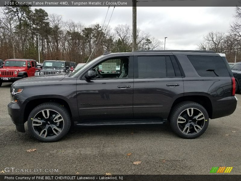 Tungsten Metallic / Cocoa/Dune 2018 Chevrolet Tahoe Premier 4WD