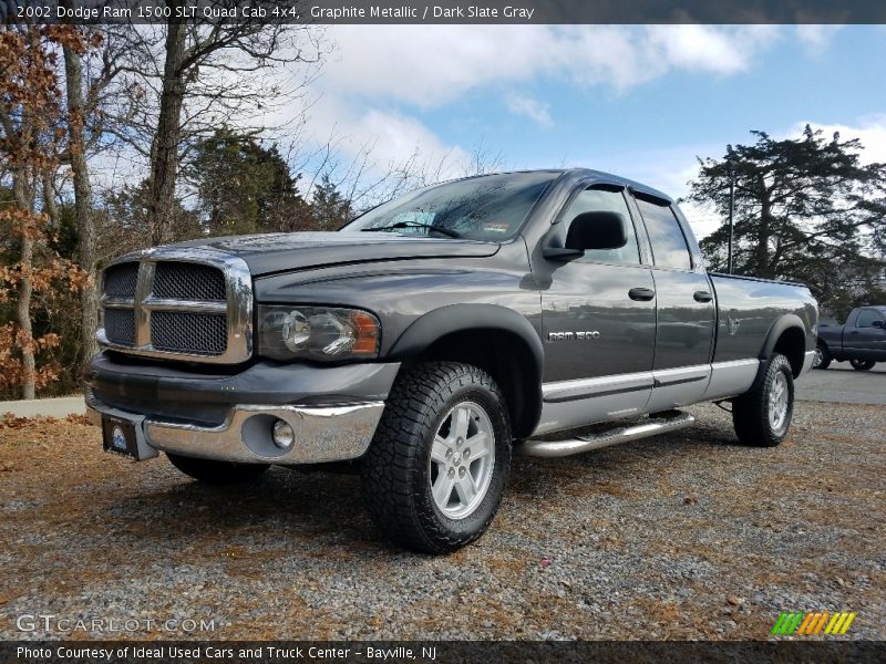 Graphite Metallic / Dark Slate Gray 2002 Dodge Ram 1500 SLT Quad Cab 4x4