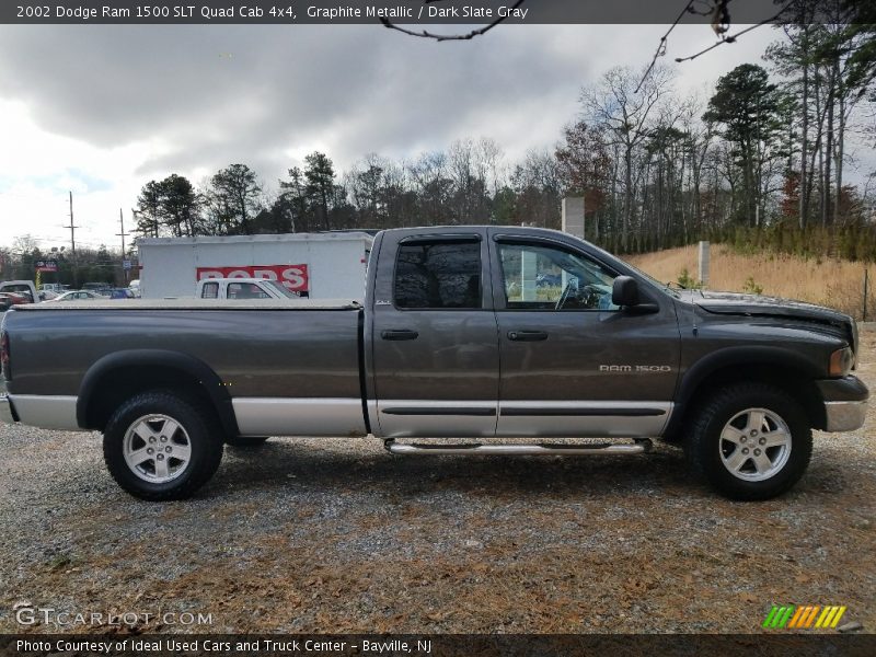 Graphite Metallic / Dark Slate Gray 2002 Dodge Ram 1500 SLT Quad Cab 4x4