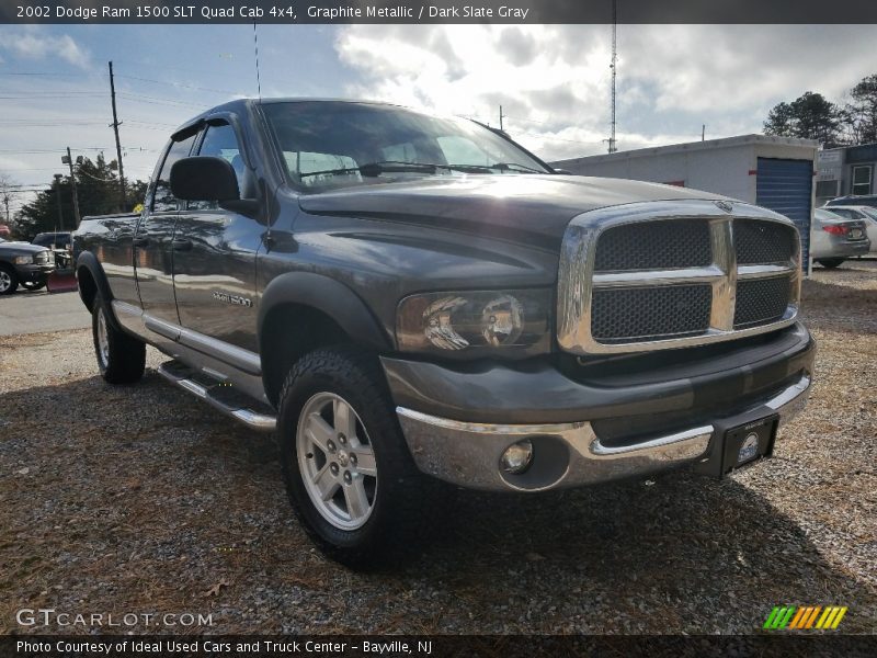 Graphite Metallic / Dark Slate Gray 2002 Dodge Ram 1500 SLT Quad Cab 4x4