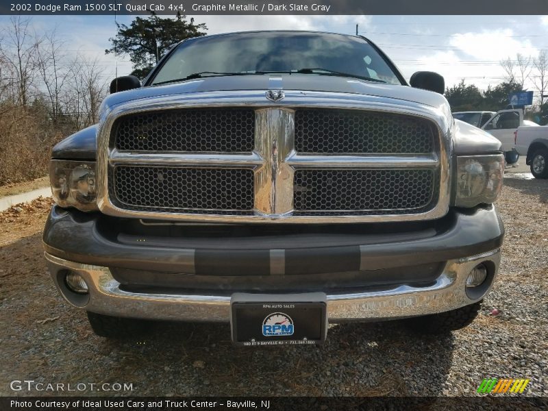 Graphite Metallic / Dark Slate Gray 2002 Dodge Ram 1500 SLT Quad Cab 4x4