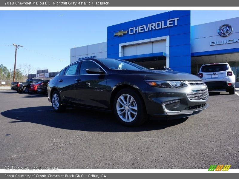 Nightfall Gray Metallic / Jet Black 2018 Chevrolet Malibu LT