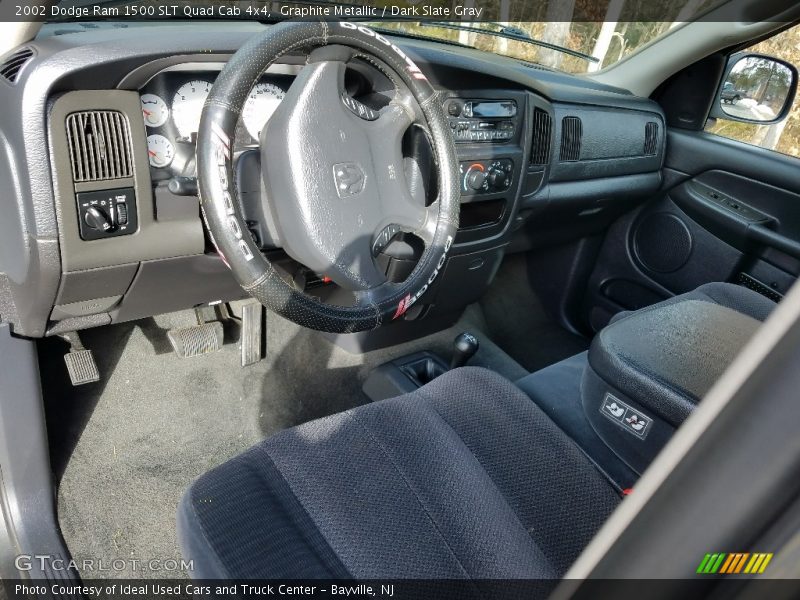 Graphite Metallic / Dark Slate Gray 2002 Dodge Ram 1500 SLT Quad Cab 4x4