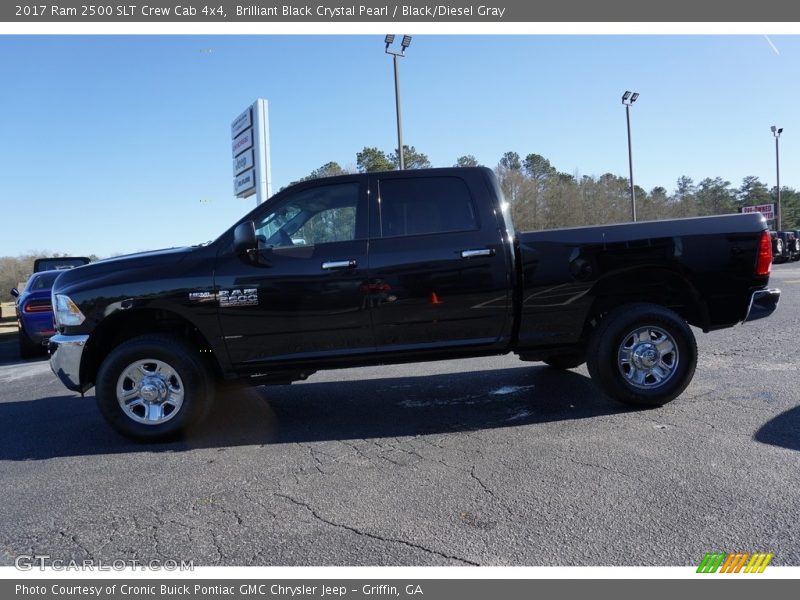 Brilliant Black Crystal Pearl / Black/Diesel Gray 2017 Ram 2500 SLT Crew Cab 4x4