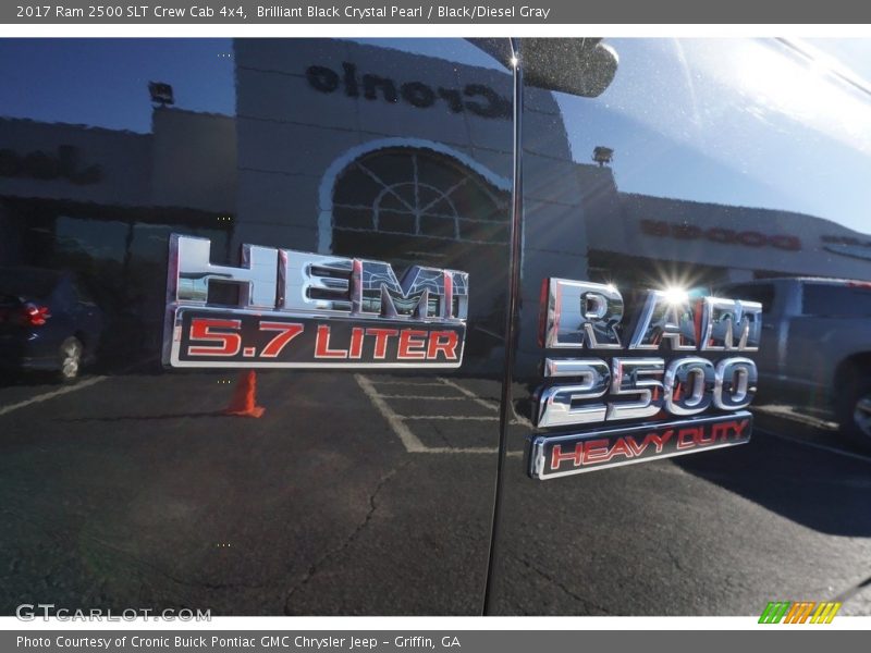 Brilliant Black Crystal Pearl / Black/Diesel Gray 2017 Ram 2500 SLT Crew Cab 4x4